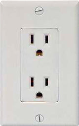 Eaton Wiring Devices C1507W Duplex Receptacle, White, 2-Pole, 15 A, 125 V, Push-in, Side Wiring, NEMA: 5-15R