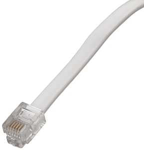 Zenith TL1012W Telephone Cord, White Sheath, 12 ft L