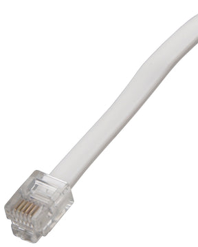 Zenith TL1025W Telephone Line Cord, White Sheath, 25 ft L