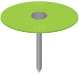 Stinger 135135 Cap Nail, 2 in L, Flat Head, 12 ga, Plastic