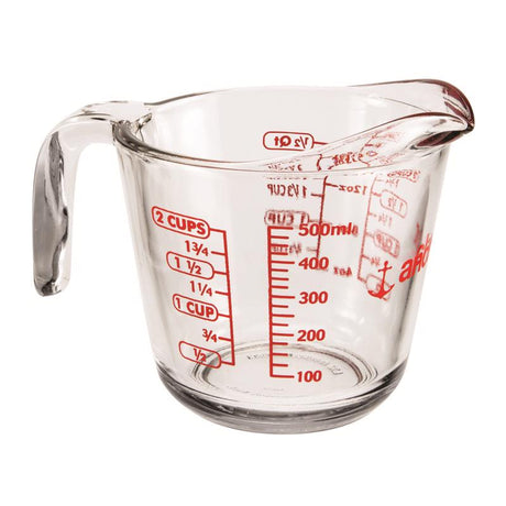 Anchor Hocking 2 cups Glass Clear/Red Measuring Cup, Pack of 4