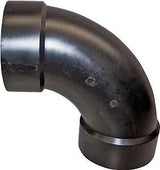 Canplas 102277BC Long Sweep Pipe Elbow, 2 in, Hub, 90 deg Angle, ABS, Black