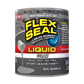Flex Seal Family of Products Flex Seal Gray Liquid Rubber Sealant Coating 32 fl. oz., Pack of 6