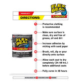 Flex Seal Family of Products Flex Seal Gray Liquid Rubber Sealant Coating 32 fl. oz., Pack of 6