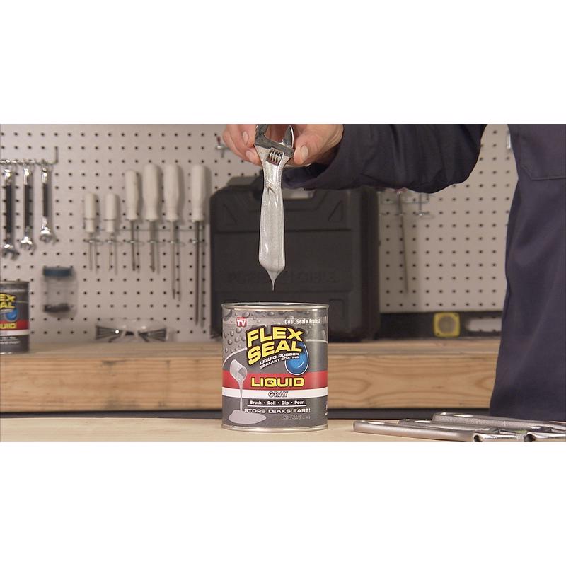 Flex Seal Family of Products Flex Seal Gray Liquid Rubber Sealant Coating 32 fl. oz., Pack of 6