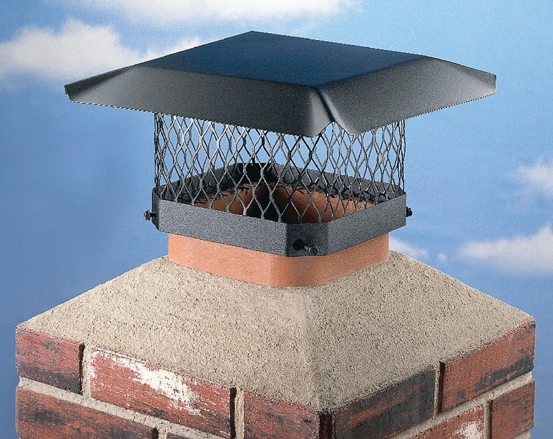 Shelter SC1318 Shelter Chimney Cap, Steel, Black, Powder-Coated, Fits Duct Size: 11-1/2 x 16-1/2 to 13-1/4 x 18-1/4 in