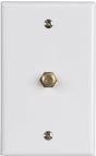 Zenith VW1001WJ1W Coaxial Cable Wall Jack, 4-1/2 in L, 2-3/4 in W, White