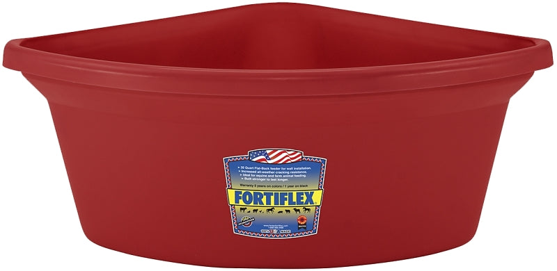 Fortex-Fortiflex CF-24R Corner Feeder, 24 qt Volume, Rubber Polymer, Red