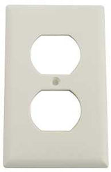 Eaton Wiring Devices 2132W-BOX Series Receptacle Wallplate, Duplex, Standard-Size, 4-1/2 in L, 2-3/4 in W, 1-Gang, Pack of 25