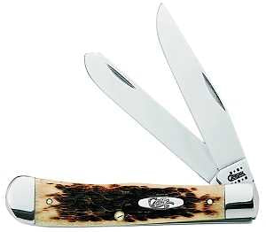 Case 00164 Folding Pocket Knife, 3-1/4 in Clip, 3.27 in Spey L Blade, Tru-Sharp Surgical Stainless Steel Blade, 2-Blade