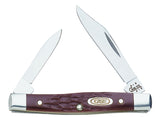 Case XX 00083 Folding Pocket Knife, 2, 1.47 in L Blade, Stainless Steel Blade, 2-Blade, Jigged Handle, Brown Handle