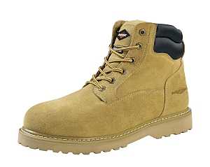 Diamondback 1-9.5 Work Boots, 9.5, Extra Wide W, Tan, Suede Leather, Lace-Up, With Lining
