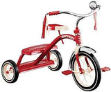Radio Flyer 33 Dual Deck Tricycle, 2.5 to 5 years, Steel Frame, 12 x 1-1/4 in Front Wheel, 7 x 1-1/2 in Rear Wheel, Red