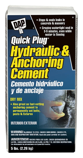 DAP 14086 Hydraulic and Anchoring Cement, Powder, Gray, 28 days Curing, 5 lb Box