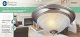 Boston Harbor BRT-ATE1012-SC3L Ceiling Light Fixture, 0.5 A, 120 V, 60 W, 2-Lamp, CFL Lamp, Metal Fixture