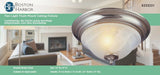 Boston Harbor BRT-ATE1012-SC3L Ceiling Light Fixture, 0.5 A, 120 V, 60 W, 2-Lamp, CFL Lamp, Metal Fixture