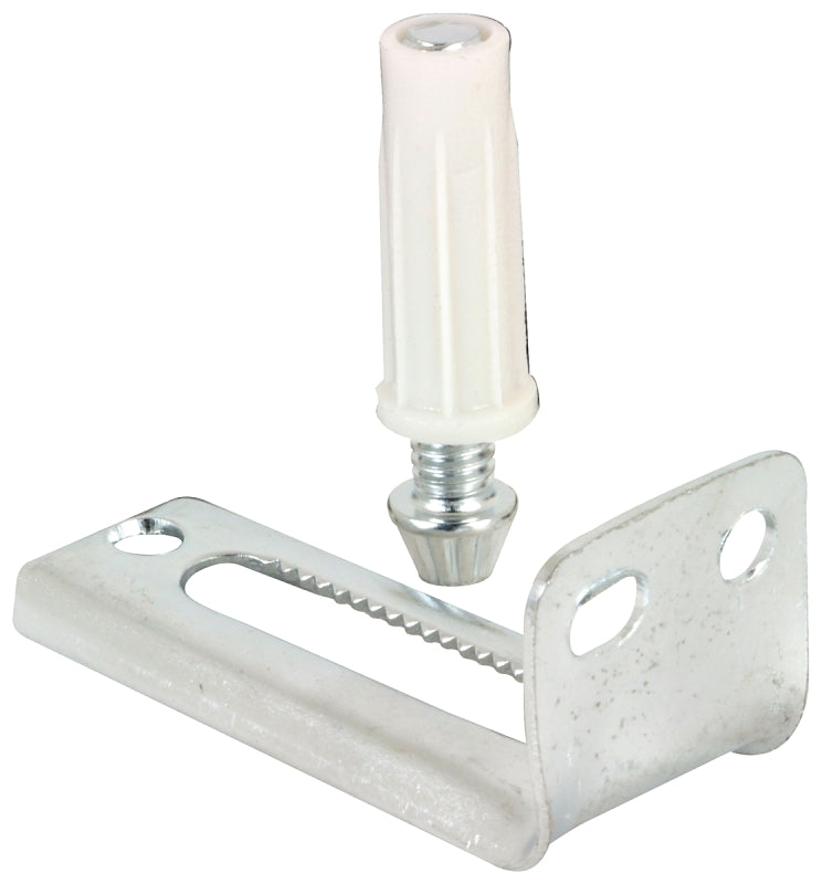 Prime-Line N 6992 Adjustable Pivot Bracket and Pin Kit, Plastic/Steel, Floor