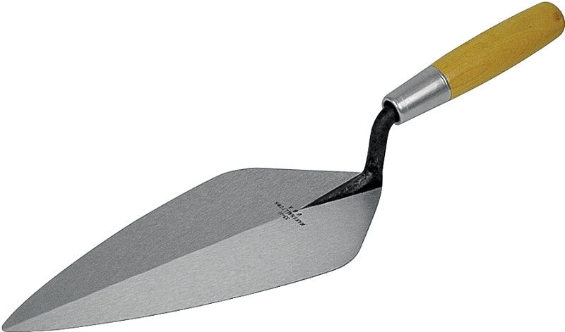 Marshalltown 33 13 Brick Trowel, 13 in L Blade, 5-3/8 in W Blade, Steel Blade, Wood Handle