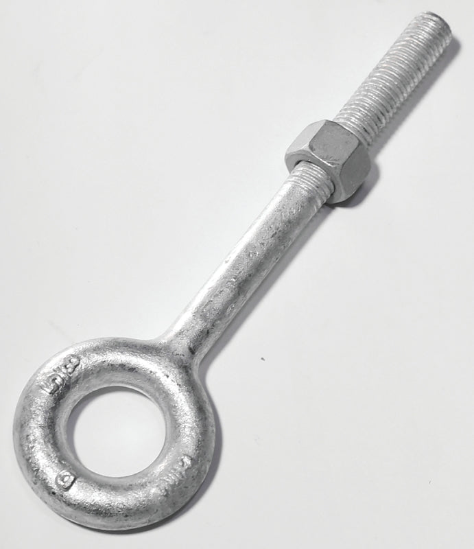 Baron 24-3/8X4-1/2 Eye Bolt, 3/8 in Thread, 2-1/2 in L Thread, 3/4 in ID x 1-1/2 in OD Dia Eye, 4-1/2 in L Shank