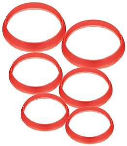 Plumb Pak PP855-13 Assorted Faucet Washer, 1-1/4, 1-1/2, 2 in, Rubber, Pack of 6
