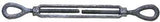 Baron 15-1/2X9 Turnbuckle, 2200 lb Working Load, 1/2 in Thread, Eye, Eye, 9 in L Take-Up, Galvanized Steel