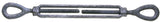 Baron 15-1/2X9 Turnbuckle, 2200 lb Working Load, 1/2 in Thread, Eye, Eye, 9 in L Take-Up, Galvanized Steel