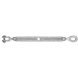 Baron 18-1/2X6 Turnbuckle, 2200 lb Working Load, 1/2 in Thread, Jaw, Eye, 6 in L Take-Up, Galvanized Steel