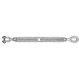 Baron 18-1/2X6 Turnbuckle, 2200 lb Working Load, 1/2 in Thread, Jaw, Eye, 6 in L Take-Up, Galvanized Steel