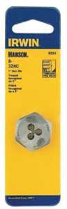 Irwin Hanson 9324 Machine Screw Die, #8-32 Thread, UNC Thread, Right Hand Thread, HCS