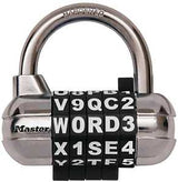 Master Lock 1534D Padlock, Resettable Combination Key, 1/4 in Dia Shackle, 1-1/8 in H Shackle, Steel Shackle, Metal Body