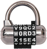 Master Lock 1534D Padlock, Resettable Combination Key, 1/4 in Dia Shackle, 1-1/8 in H Shackle, Steel Shackle, Metal Body