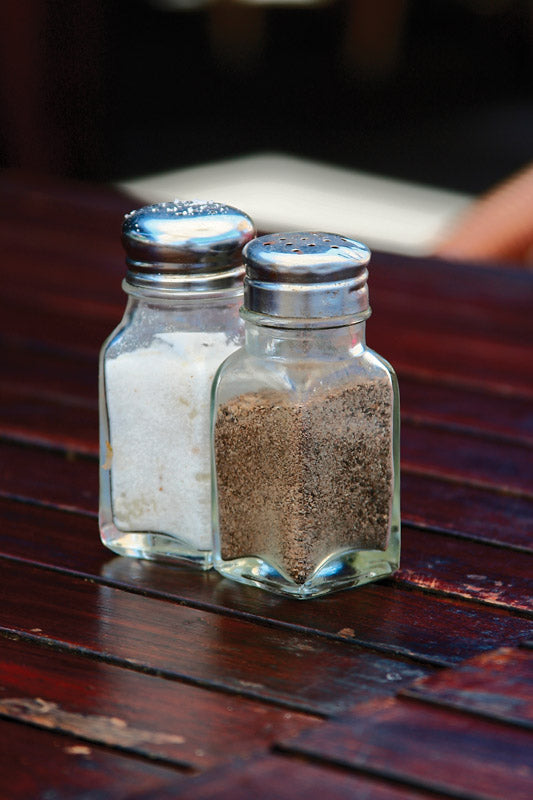 Harold Import Clear Glass Salt and Pepper Shaker, Pack of 6