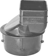 ADS 0465AA Downspout Adapter, Polyethylene, Black