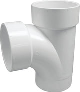 Genova 700 Series 76140 DWV Street Pipe Tee, 4 in, Spigot x Hub, PVC, SCH 40 Schedule