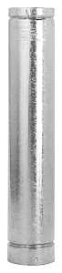 Selkirk 4RV-2 Type B Gas Vent Pipe, 4 in OD, 2 ft L, Galvanized Steel