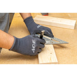 Ace Men's Indoor/Outdoor Coated Work Gloves Black/Gray L 1 pair