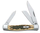 Case XX 00079 Folding Pocket Knife, 2.57 in Clip, 1.76 in Pen, 1.88 in Sheep Foot L Blade, Chrome Vanadium Steel Blade