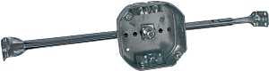Raco 8326 Octagon Box, 3-9/16 in OAW, 1-1/2 in OAD, 14-1/2 in OAH, 2 -Gang, 6 -Knockout, Steel Housing Material, Gray