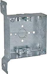 Raco 223 Welded Box with NMSC Clamp, 2-Gang, 4-Knockout, 1/2, 1/2 to 3/4 in, Steel, Gray, Pre-Galvanized