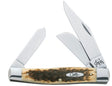 Case XX 00204 Folding Pocket Knife, 3.3 in Clip, 2.3 in Sheep Foot, 2.2 in Spey L Blade, Chrome Vanadium Steel Blade