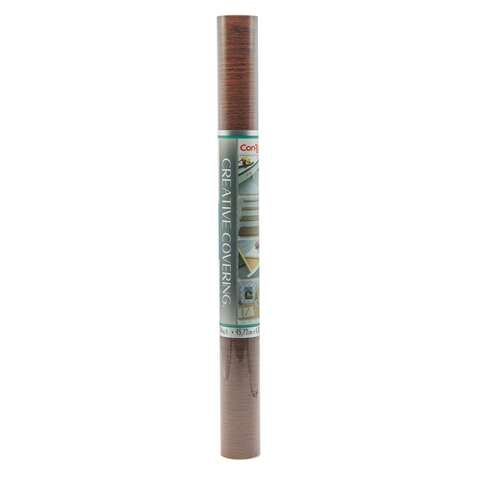 Con-Tact Creative Covering 16 ft. L X 1.8 in. W Tropical Walnut Self-Adhesive Shelf Liner, Pack of 6