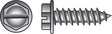 HILLMAN No. 14 X 1-1/4 in. L Slotted Hex Washer Head Sheet Metal Screws 100 pk