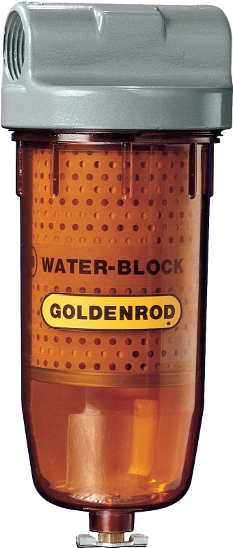 DL Goldenrod Water Block 496 Fuel Filter, 150 psi Pressure, 1 in Connection, NPT, 25 gpm