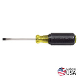 Klein Tools 601-3 Screwdriver, 3/16 in Drive, Cabinet Drive, 6-3/4 in OAL, 3 in L Shank, Rubber Handle