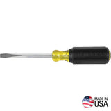 Klein Tools 600-4 Screwdriver, 1/4 in Drive, Keystone Drive, 8-11/32 in OAL, 4 in L Shank, Acetate Handle