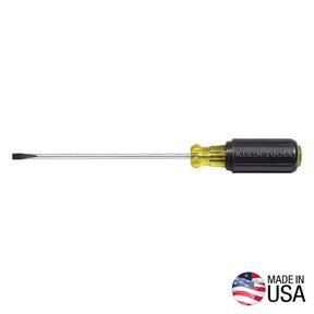 Klein Tools 601-6 Screwdriver, 3/16 in Drive, Cabinet Drive, 9-3/4 in OAL, 6 in L Shank, Acetate Handle