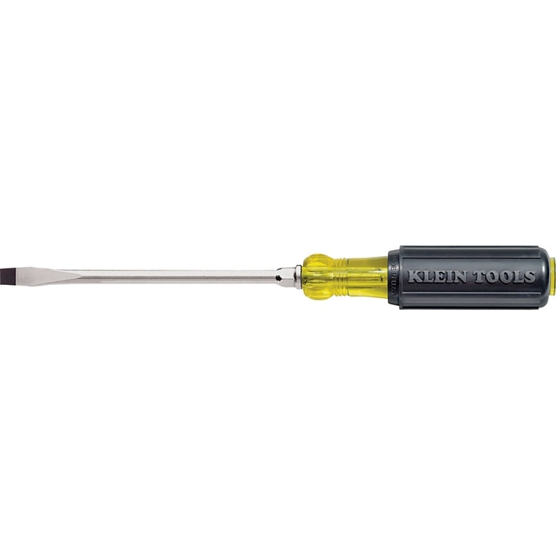 Klein Tools 602-6 Screwdriver, 5/16 in Drive, Keystone Drive, 10-15/16 in OAL, 6 in L Shank, Rubber Handle