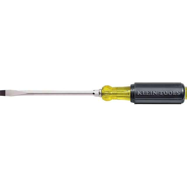 Klein Tools 602-6 Screwdriver, 5/16 in Drive, Keystone Drive, 10-15/16 in OAL, 6 in L Shank, Rubber Handle