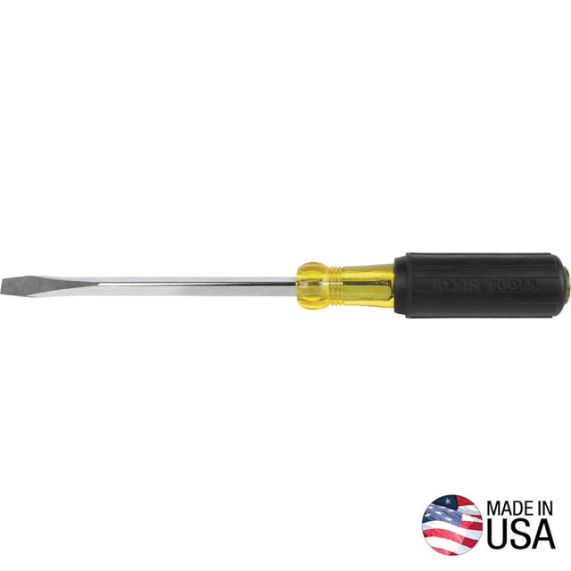 Klein Tools 600-6 Screwdriver, 5/16 in Drive, Keystone Drive, 10-15/16 in OAL, 6 in L Shank, Rubber Handle