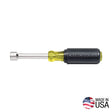 Klein Tools 630-1/4 Nut Driver, 1/4 in Drive, 6-3/4 in OAL, Cushion-Grip Handle, Black/Yellow Handle, 3 in L Shank